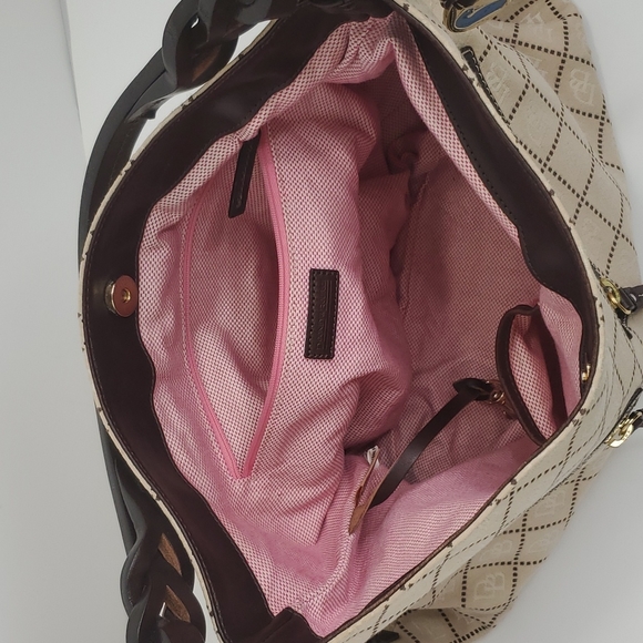 Dooney & Bourke Monogram Women Handbag, Medium, Light Beige and brown - Picture 13 of 16